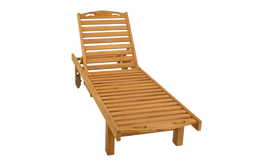 Teak sun lounger 