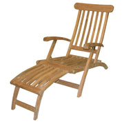 Teak sun lounger 