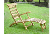 Teak sun lounger 