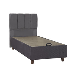 Boxspringbett ELENA Bettgestell und Kopfteil in Antrazit